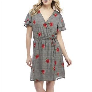 Luxology Wrap Rose Floral Print Dress Size 4